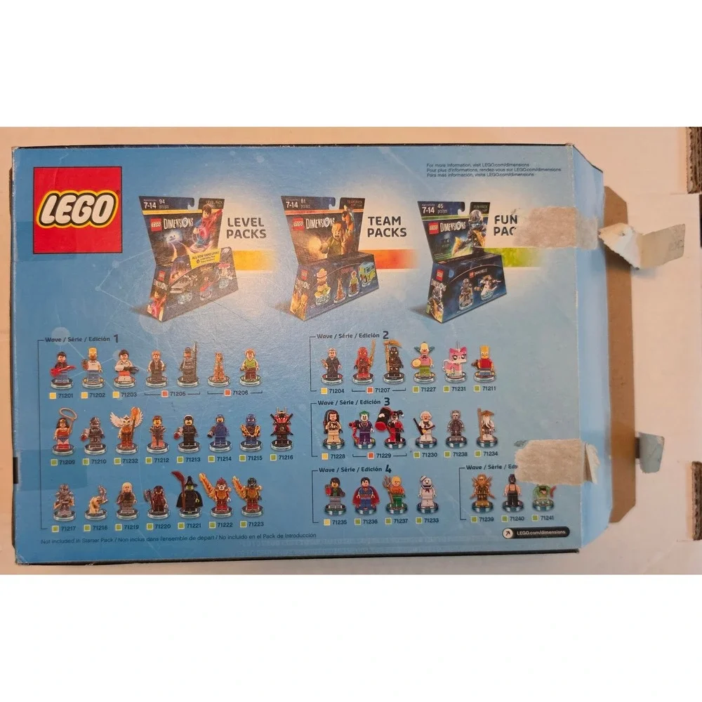 Lego Dimensions Partial Starter Pack Open box Sealed Bags Batman Gandalf 72100